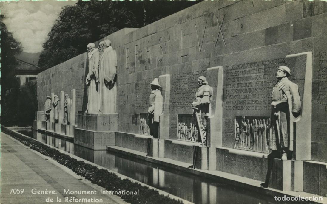 Postales: N&ordm; 7059-GINEBRA. Suiza. Monumento Internacional a la Reforma. Sin circular. ED. JAEGER GEN&Eacute;VE
