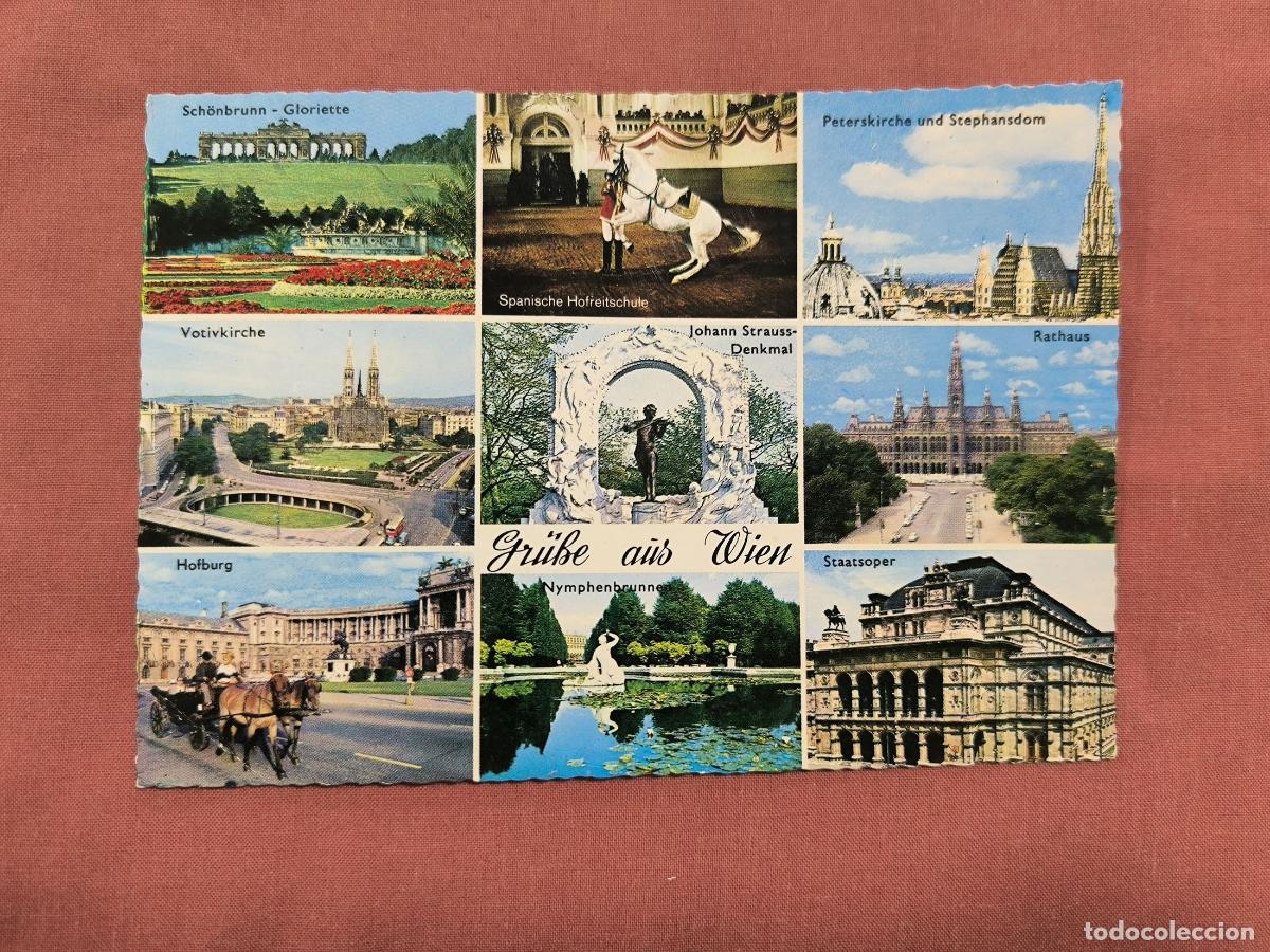 Postales: Postal Gr&uuml;&szlig;e aus Wien &ndash; Vistas de Viena Austria Coleccionismo Viajes