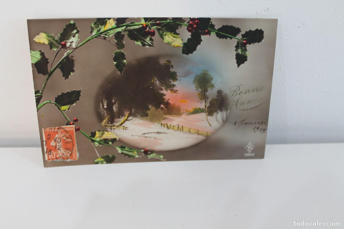 Postales: ANTIGUA POSTAL FRANCESA A&Ntilde;O NUEVO 1917 CIRCULADA PRIMERA GUERRA MUNDIAL