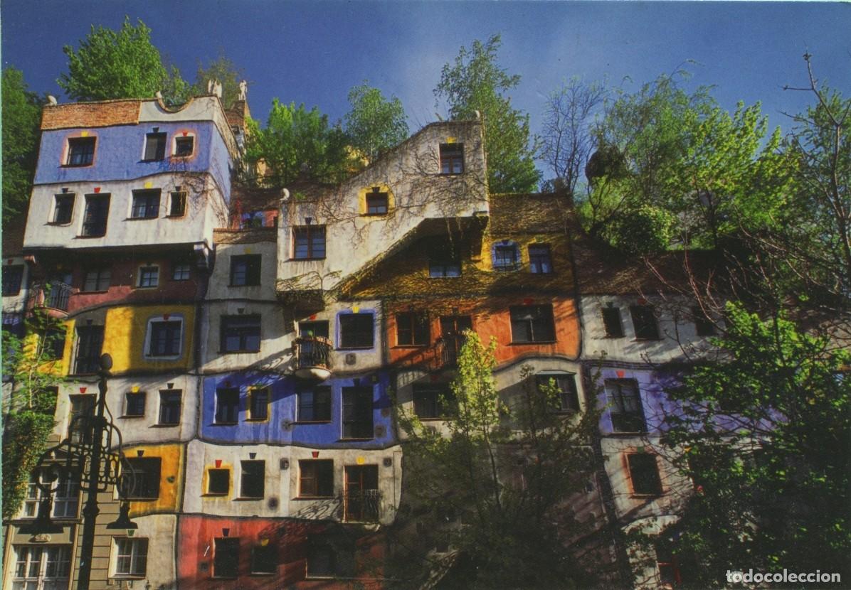 Postales: Casa Hundertwasser-Krawina. Viena,1979-1985 (edificio nuevo). Austria. Sin circular. ED. MEDIA PENSI