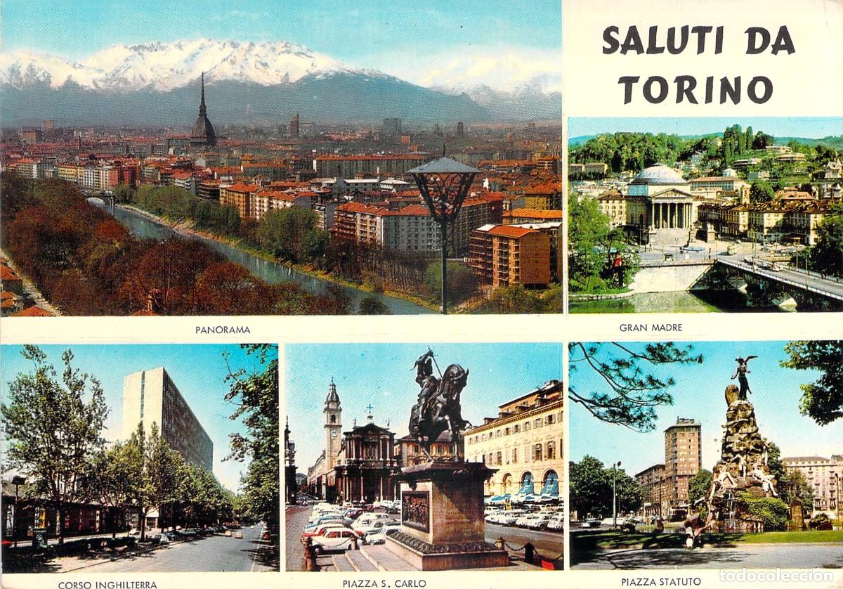 Postales: Postal de Tur&iacute;n con Vistas Panor&aacute;micas y Monumentos