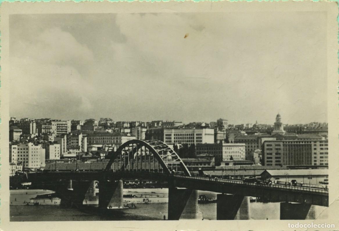 Postales: N&ordm; 395-BELGRADO. Serbia. Puente de Sava. Circulada en 1956. ED. ZK