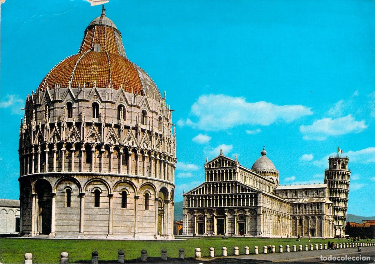 Postales: Postal de la Piazza dei Miracoli en Pisa, Italia