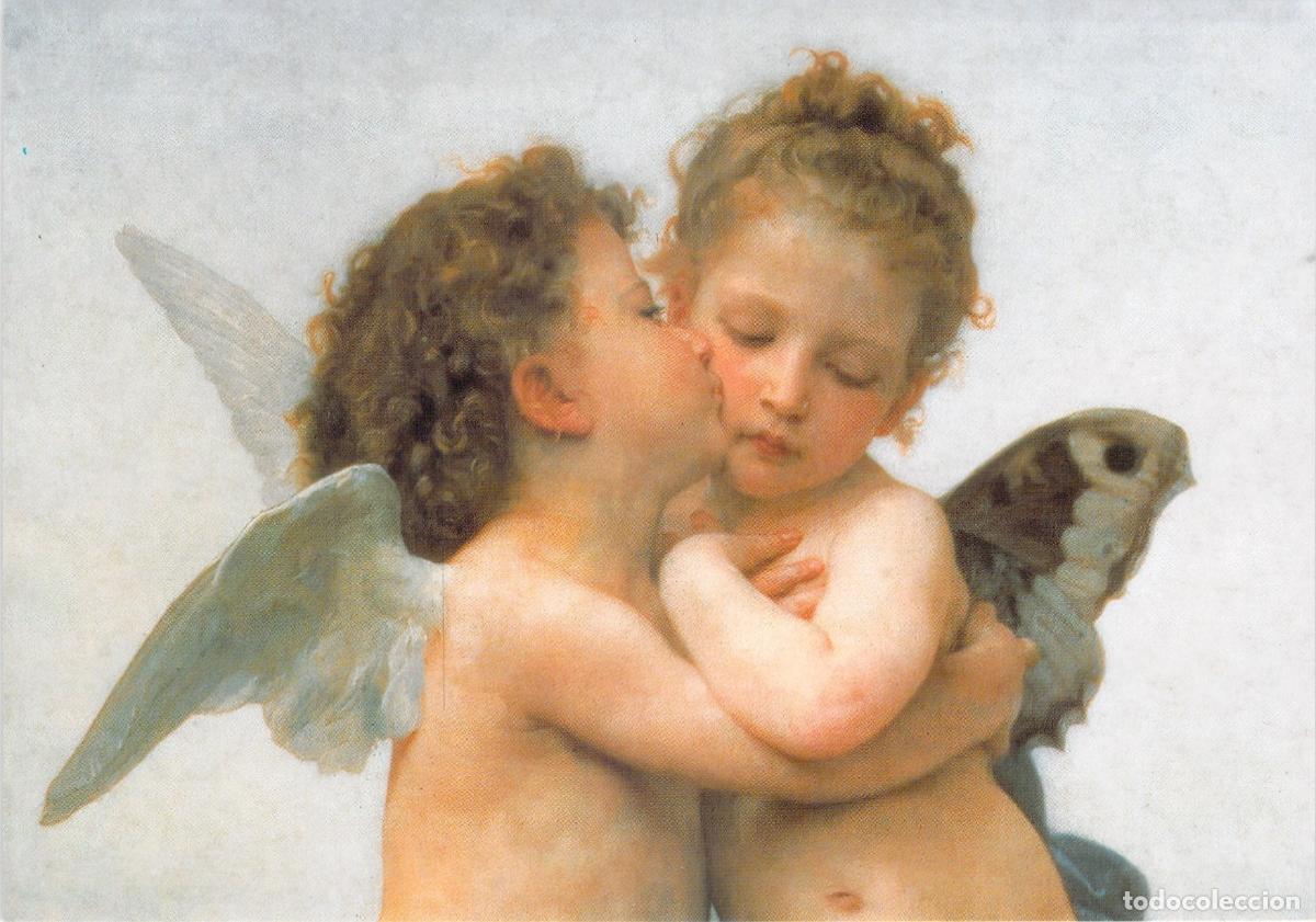 Postales: Postal de Arte El Primer Beso de William Adolphe Bouguereau