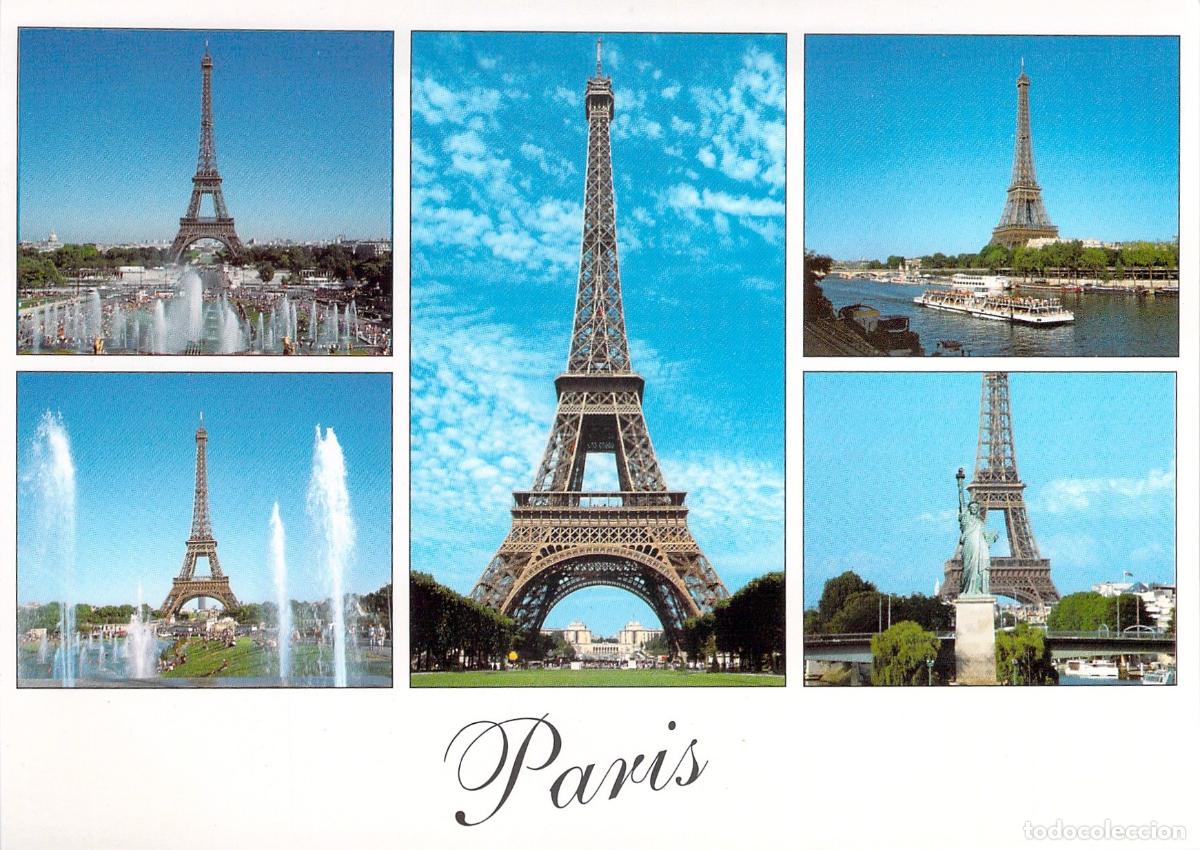 Postales: Postal de Par&iacute;s con Vistas de la Torre Eiffel