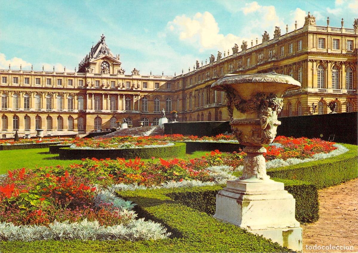 Postales: Postal del Palacio de Versalles y el Parterre Norte