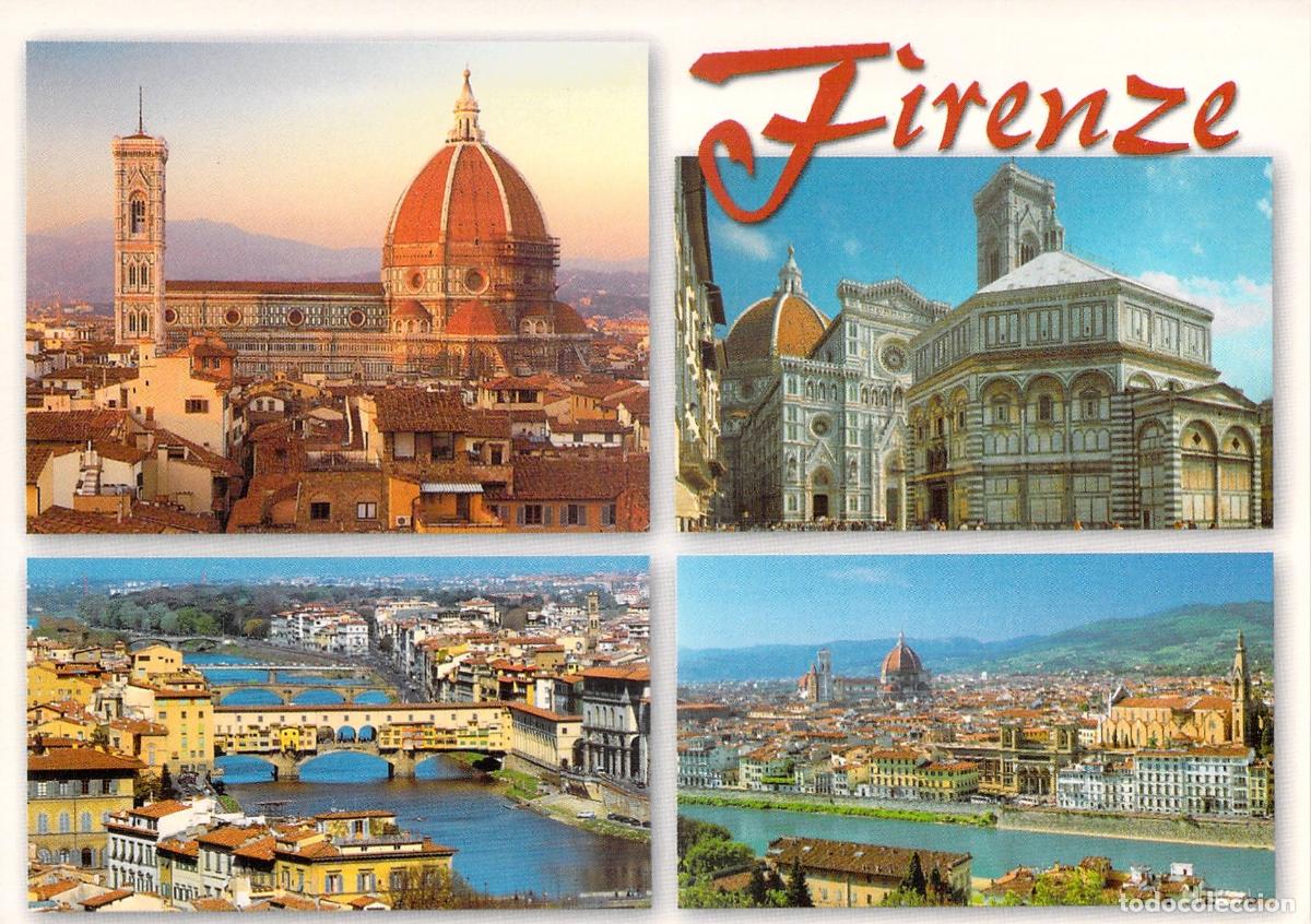 Postales: Postal de Florencia con Vistas Panor&aacute;micas de la Ciudad y Monumentos
