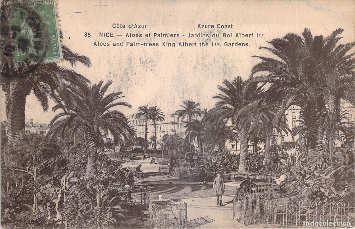 Postales: Postal de los Jardines del Rey Alberto I en Niza, Francia