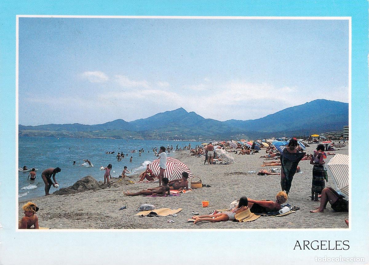 Postales: Postal de la playa de Argeles-sur-Mer Francia