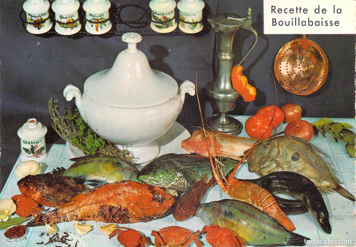 Postales: Postal de receta tradicional de Bouillabaisse