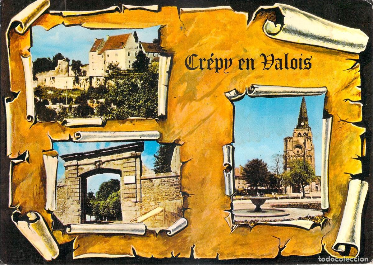 Postales: Postal de Crepy-en-Valois Francia con Remparts y Porte Ste-Agathe