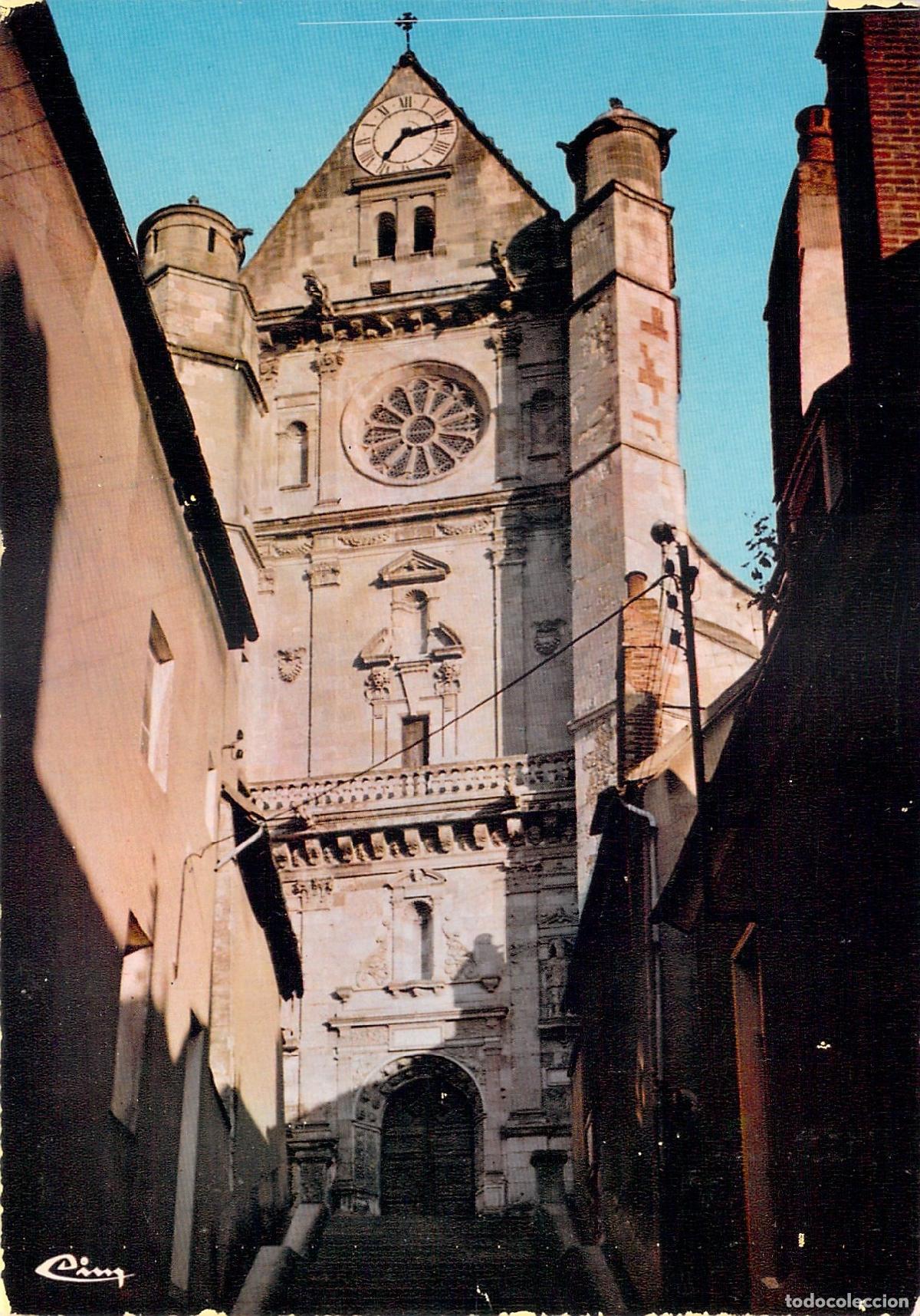 Postales: Postal de la fachada de la Iglesia de Saint-Florentin en Francia
