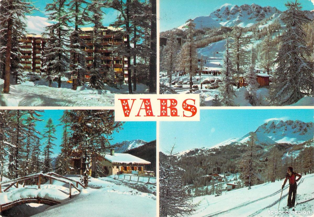 Cartoline: Postal de la estaci&oacute;n de esqu&iacute; de Vars, Hautes-Alpes, Francia