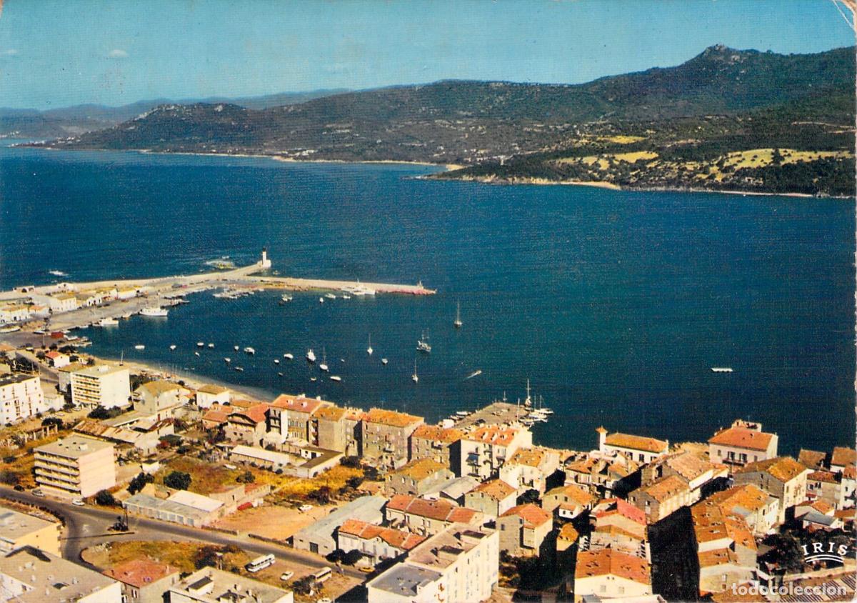 Postales: Postal de la vista a&eacute;rea de Propriano y el Golfo de Valinco en C&oacute;rcega