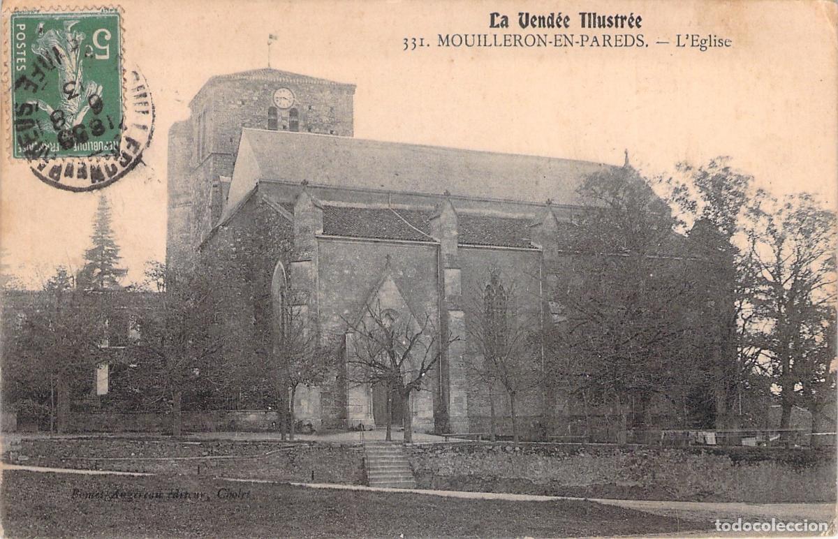 Postales: Postal de la Iglesia en Mouilleron-en-Pareds, Vandea, Francia