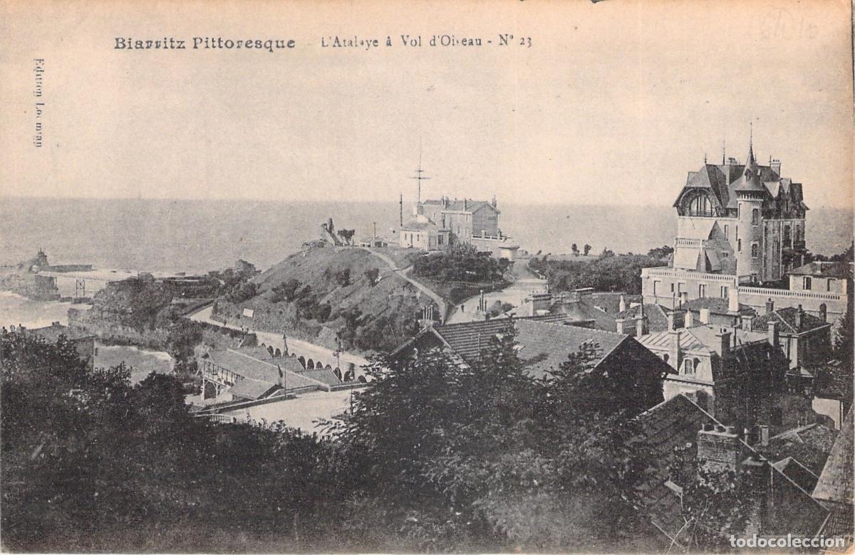 Postales: Postal de la vista panor&aacute;mica de L'Atalaye en Biarritz, Francia