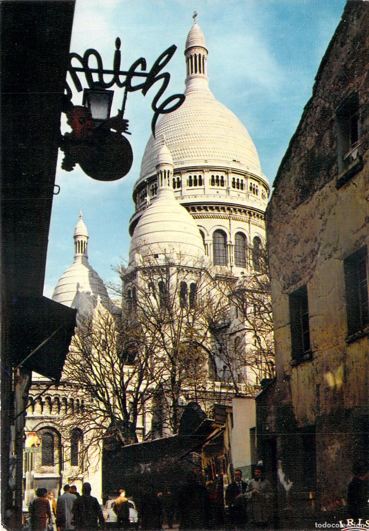 Postales: Postal de Par&iacute;s: Perspectiva de la Bas&iacute;lica del Sacr&eacute;-C&oelig;ur