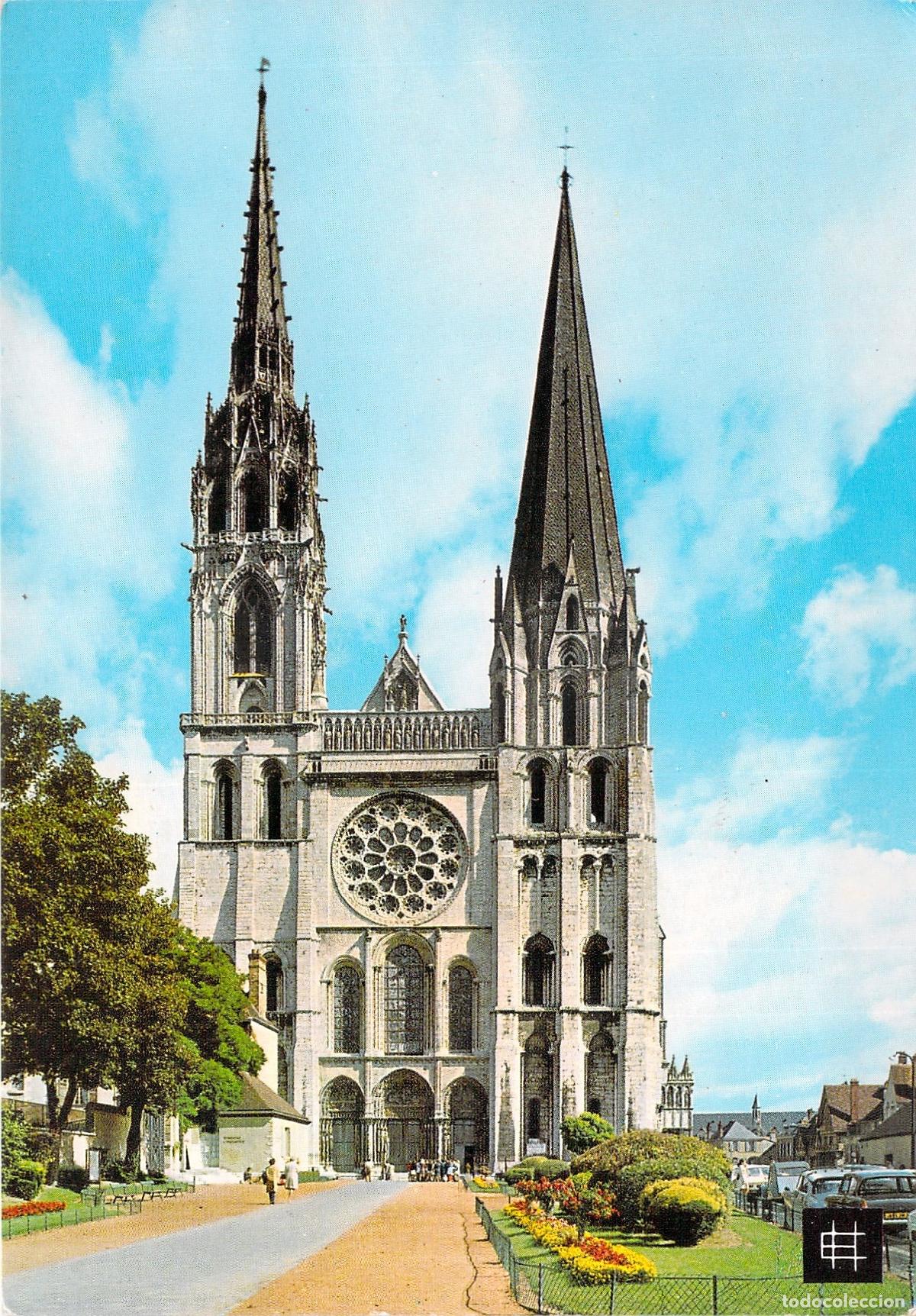 Postales: Postal de la Catedral de Chartres Fachada Principal y sus Torres