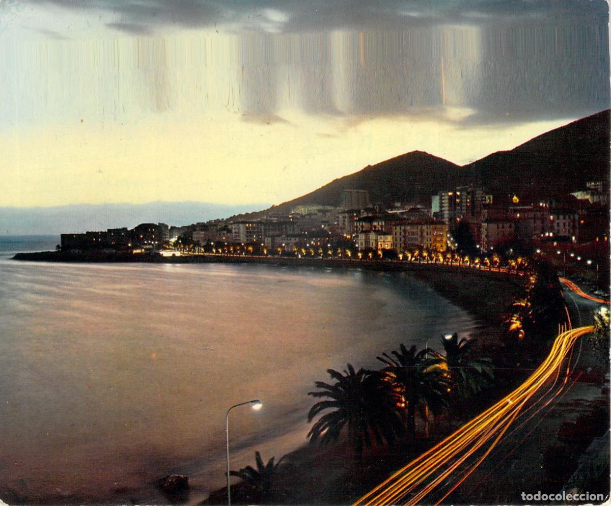 Postales: Postal de Ajaccio C&oacute;rcega Boulevard Lantivy de Noche