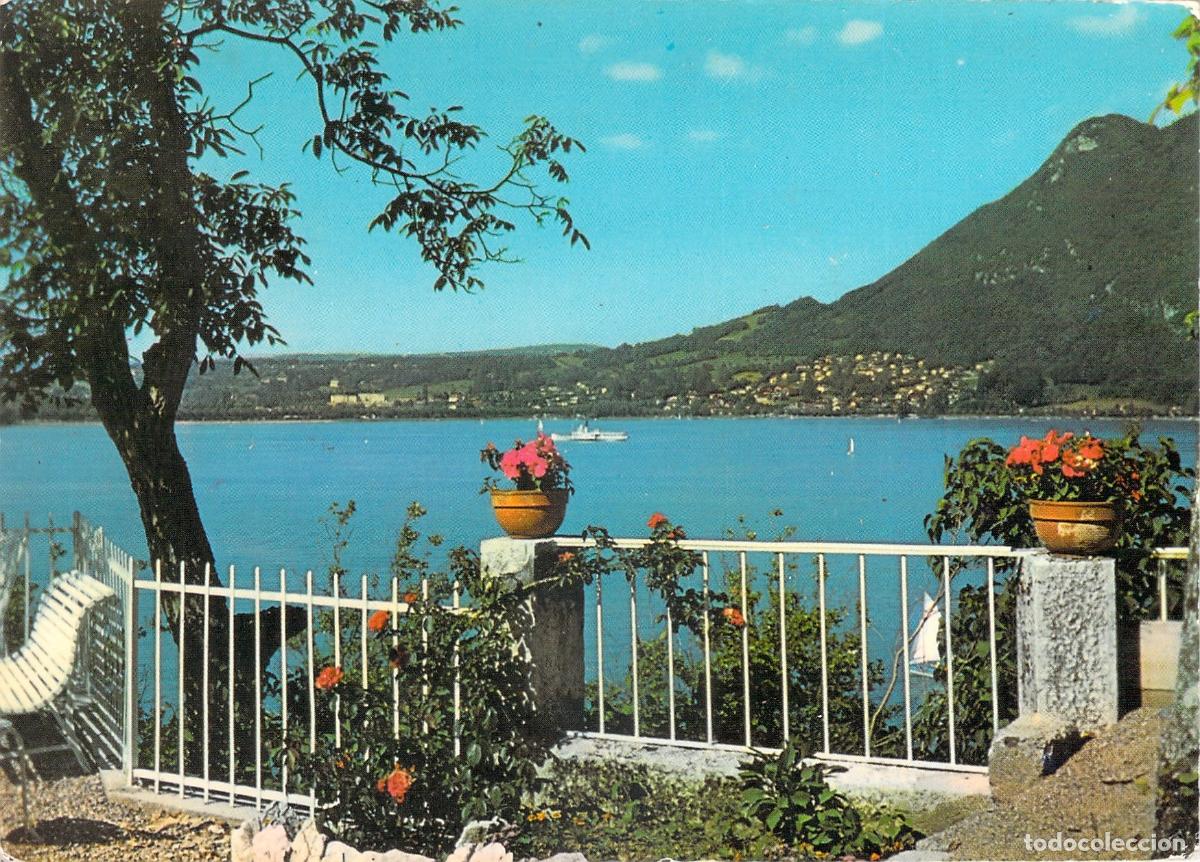 Postales: Postal de la Bah&iacute;a de Albigny en el Lago de Annecy