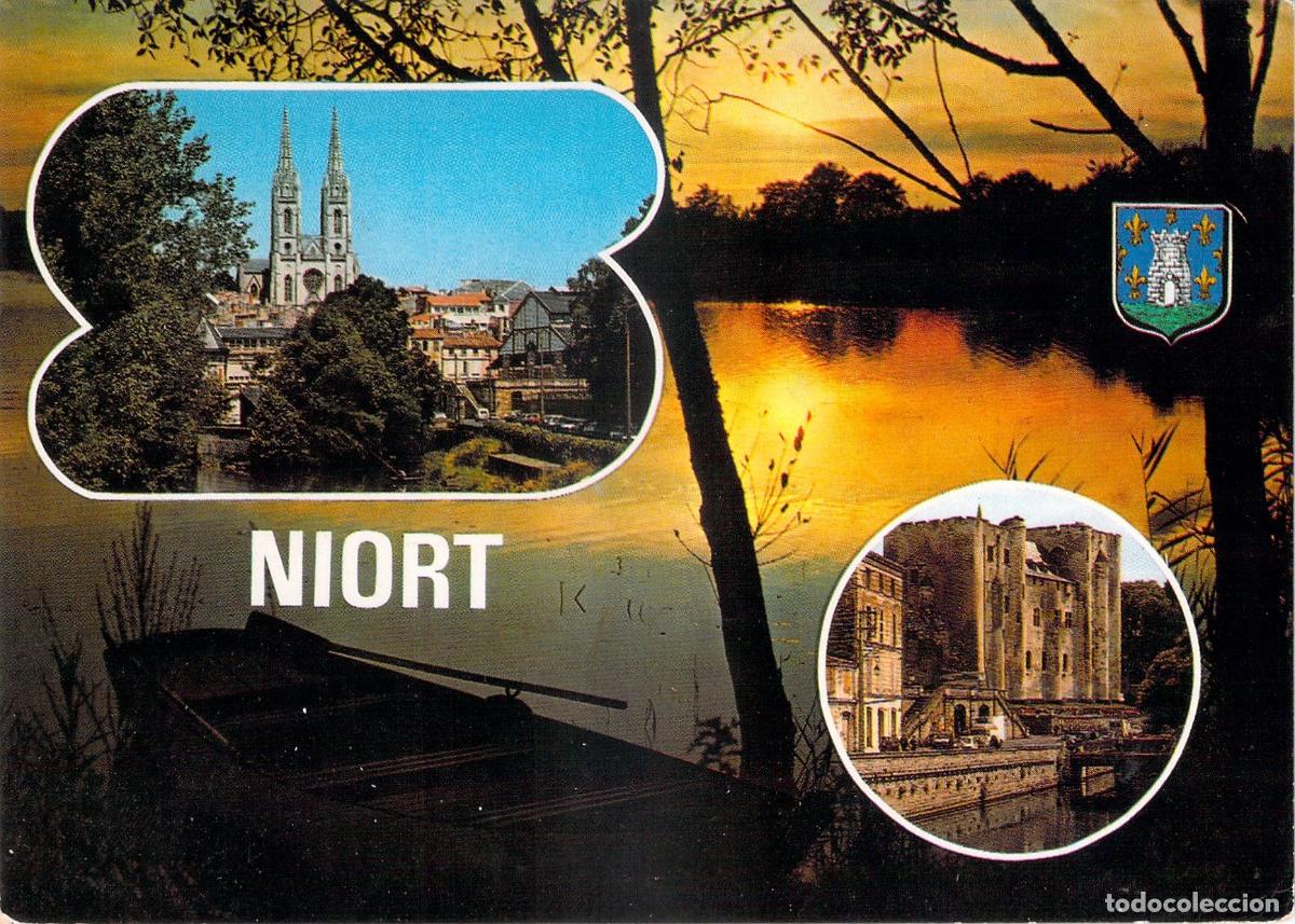 Postales: Postal de Niort, Francia: Vistas panor&aacute;micas de la ciudad y monumentos