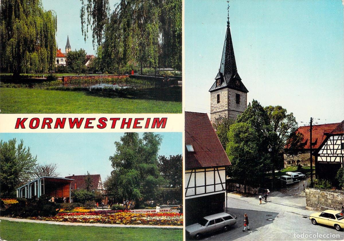 Postales: Postal de Kornwestheim Alemania con vistas urbanas e iglesia