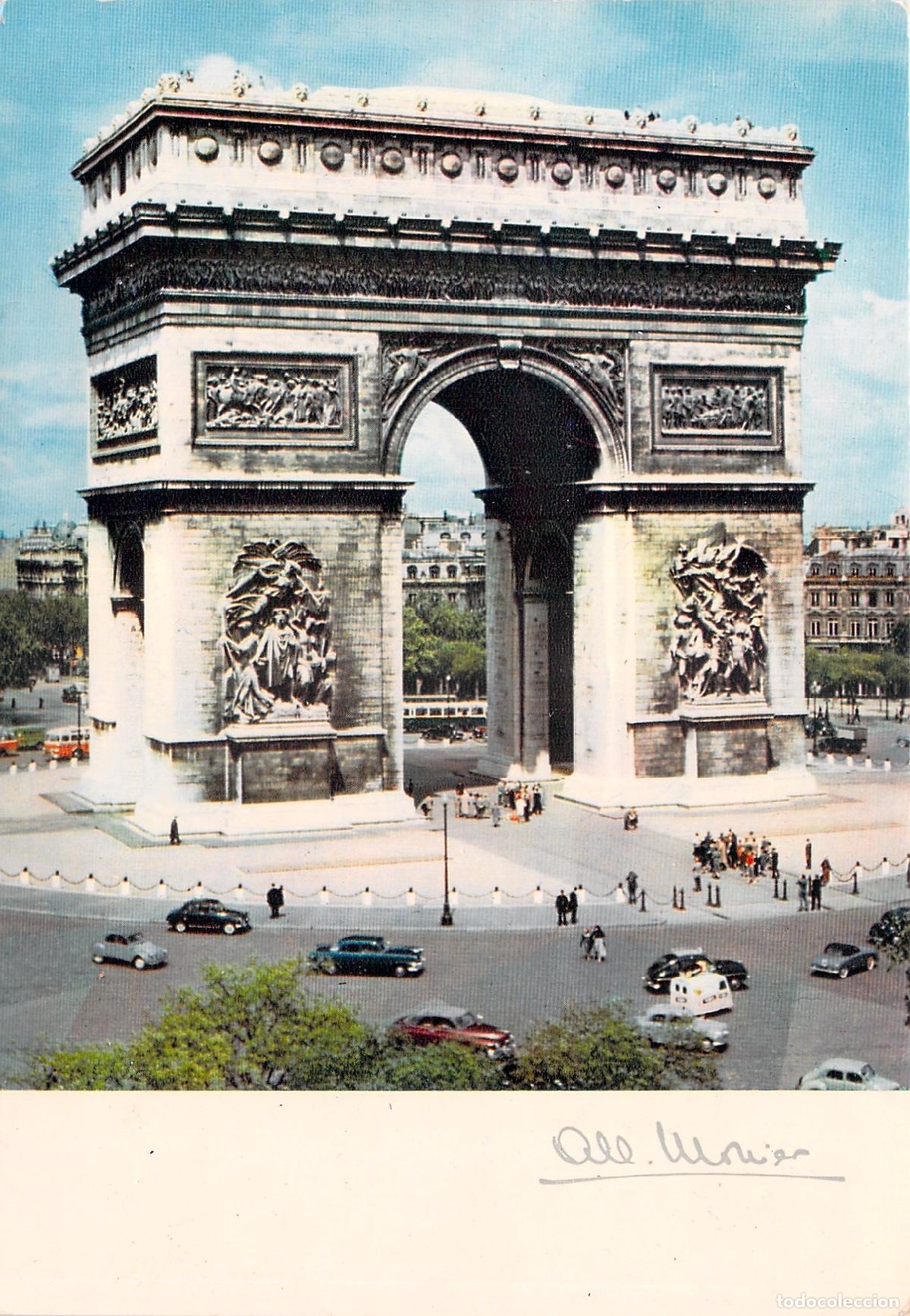 Postales: Postal del Arco de Triunfo en Paris