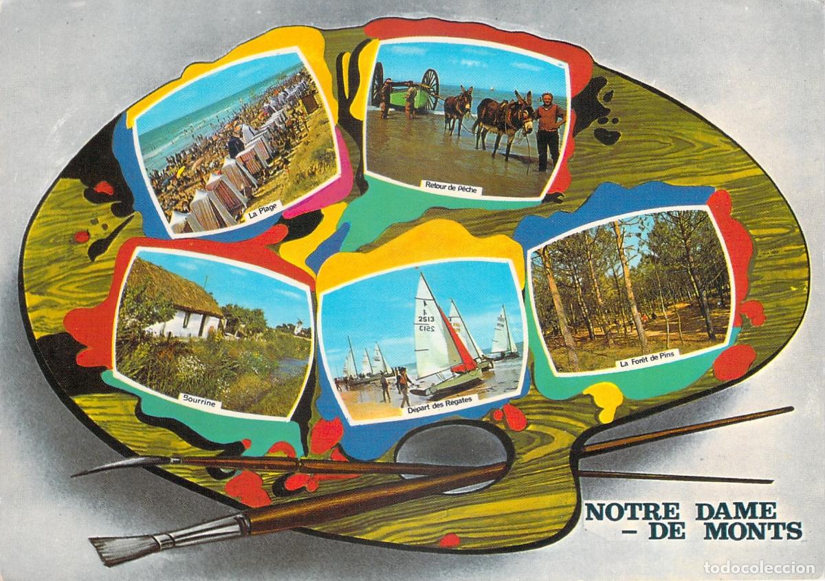 Cartoline: Postal de Notre-Dame-de-Monts Vend&eacute;e Francia con paisajes costeros