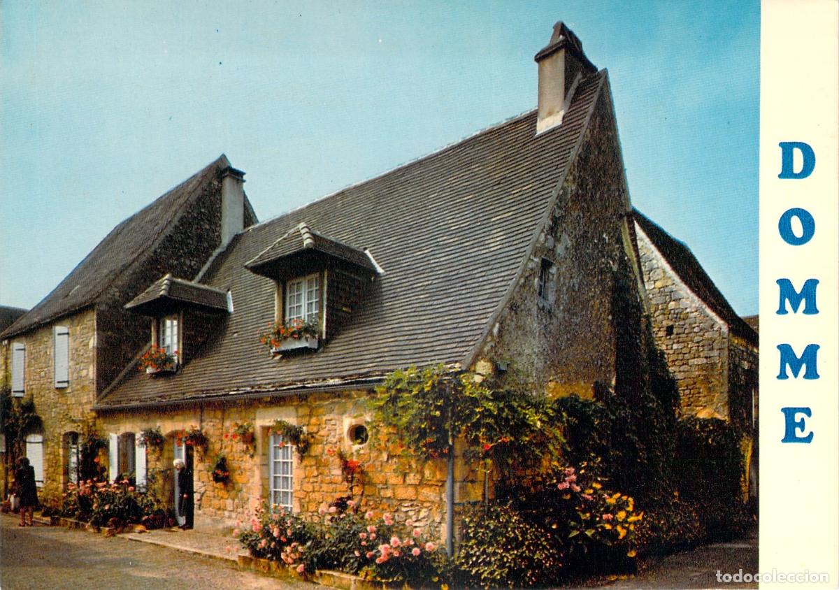 Cartoline: Postal de casa tradicional en Domme, Dordogne, Francia