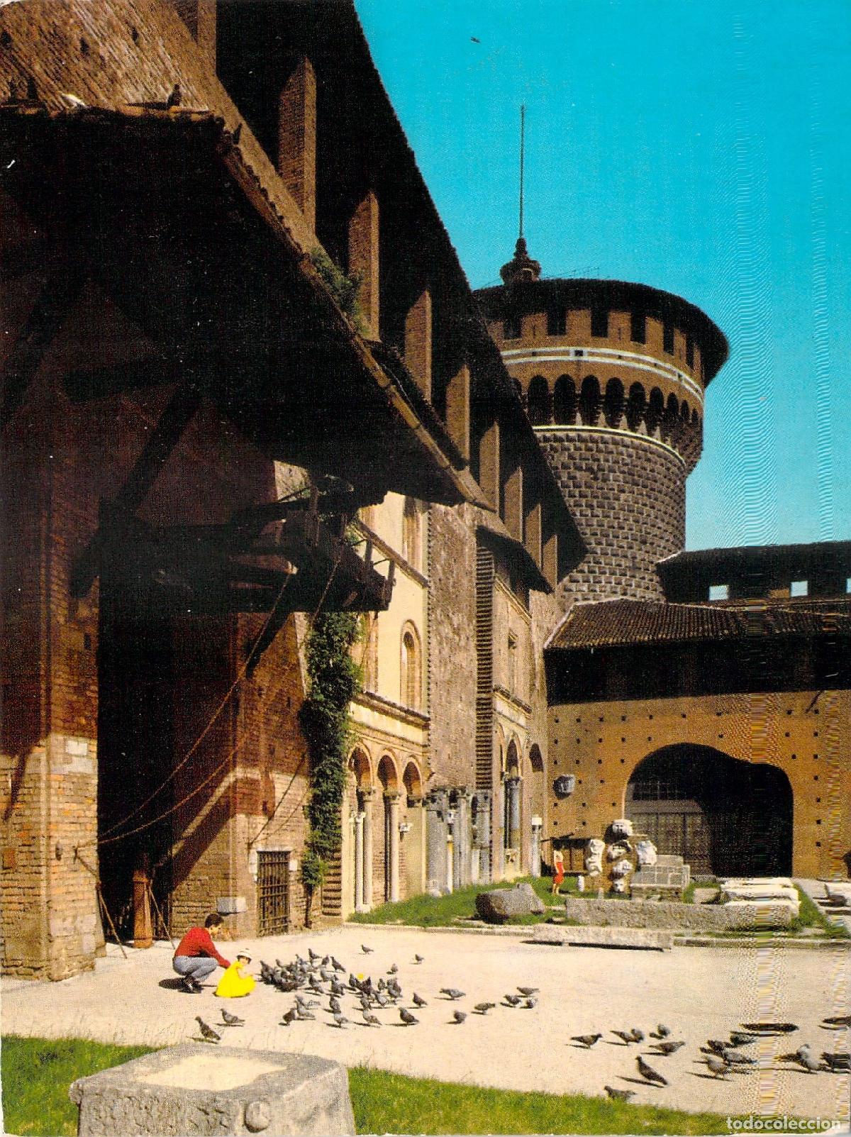 Cartoline: Postal del Castillo Sforzesco en Mil&aacute;n