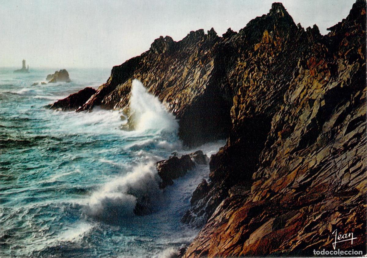 Cartoline: Postal de la Pointe du Raz y el faro de La Vieille en Breta&ntilde;a, Francia