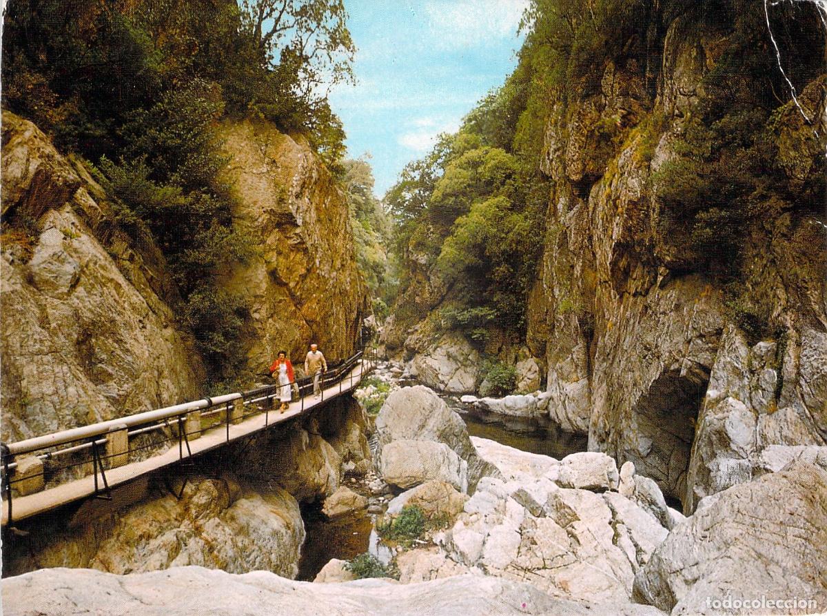 Cartoline: Postal de las Gorges du Mondony en Am&eacute;lie-les-Bains, Pirineos Franceses