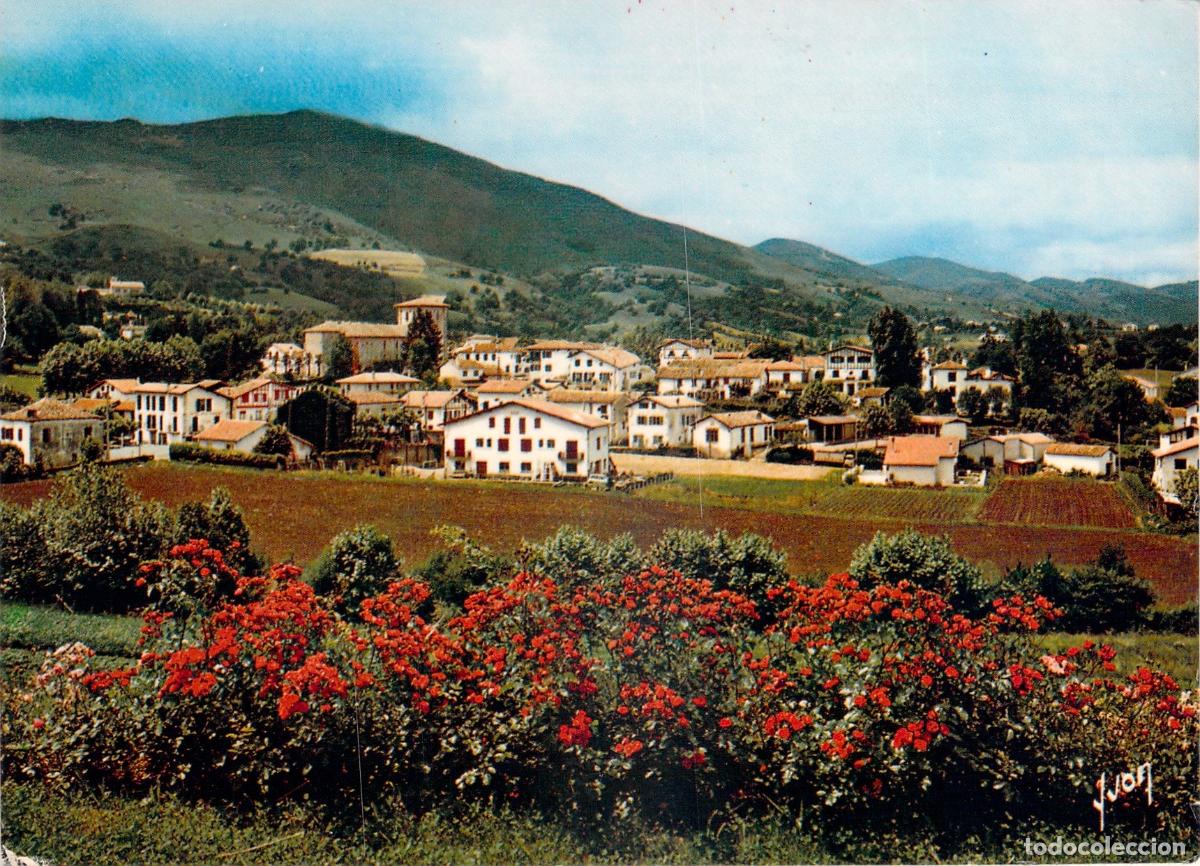 Cartoline: Postal de la vista general de Ascain, Pirineos Atl&aacute;nticos, Francia