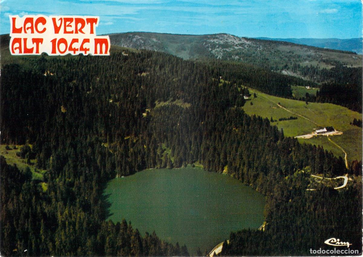 Cartoline: Postal del Lac Vert y Ferme-Auberge du Gaertlesrain en Soultzeren, Francia