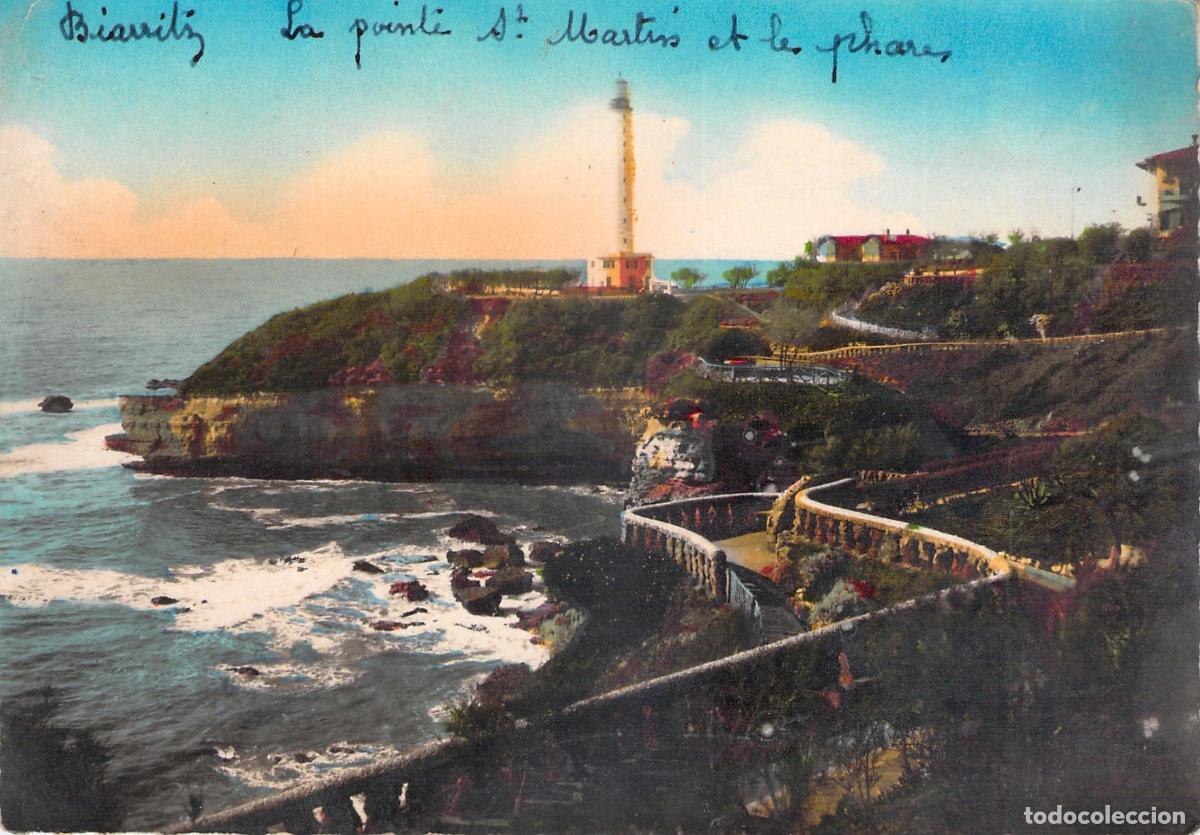Cartoline: Postal de Biarritz Francia La Pointe Saint-Martin y el Faro