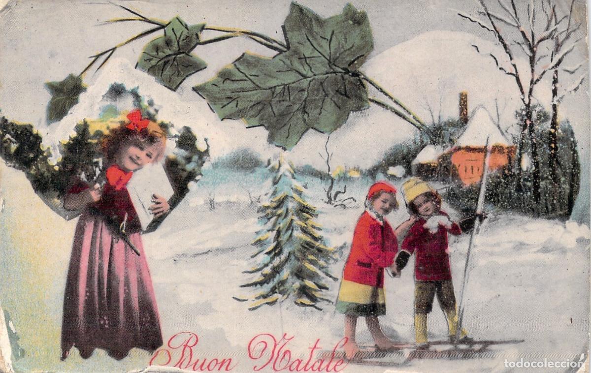 Postales: Postal de Navidad con Ni&ntilde;os en la Nieve