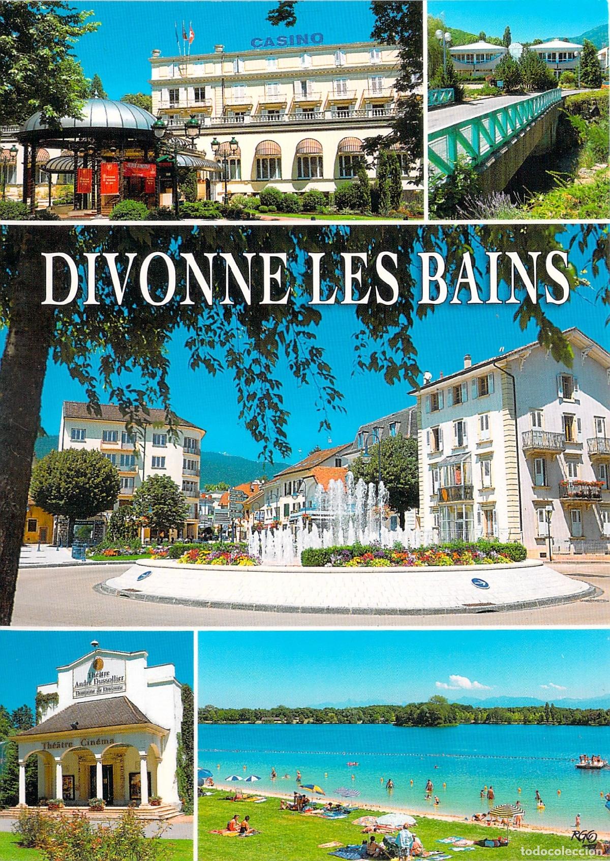 Postcards: Postal de Divonne-les-Bains Francia vistas del casino y lago