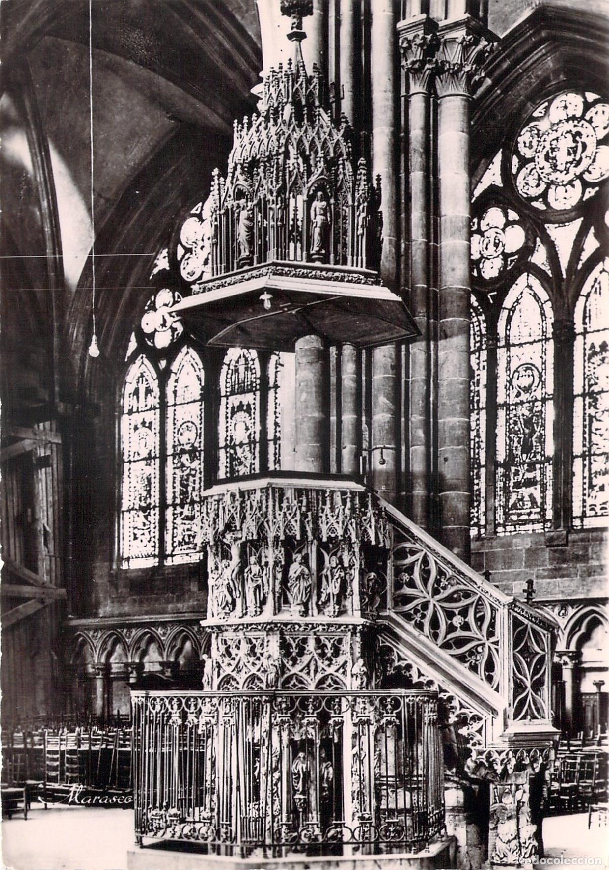 Postcards: Postal de la Catedral de Estrasburgo, P&uacute;lpito de Jean Hammer