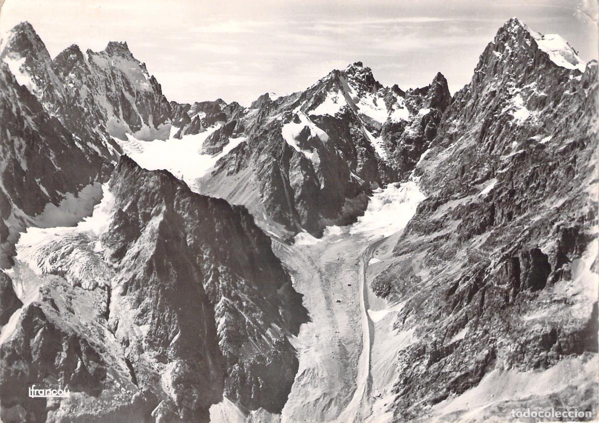 Postkarten: Postal de los Alpes Franceses: Vista del Glaciar Negro y Ecrins