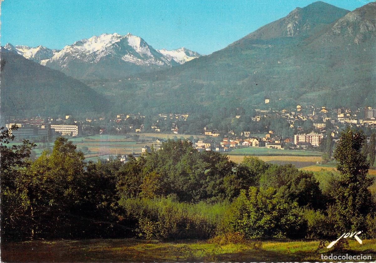 Postkarten: Postal de Argeles-Gazost con vistas al monte Gabizo en los Pirineos