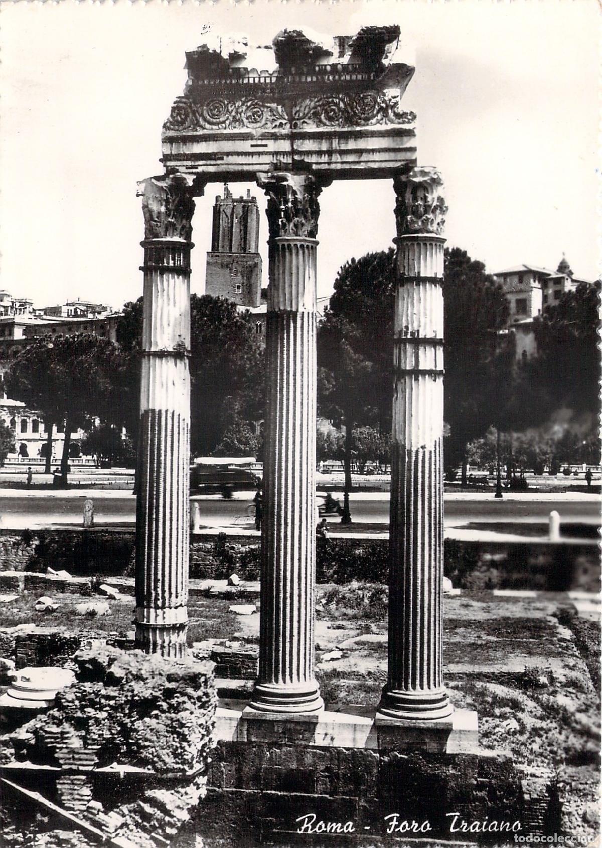 Postkarten: Postal de las ruinas del Foro Traiano en Roma, Italia