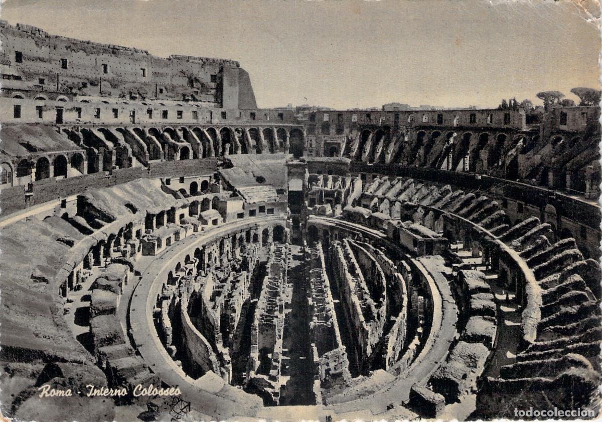 Postkarten: Postal del Coliseo en Roma, vista interior