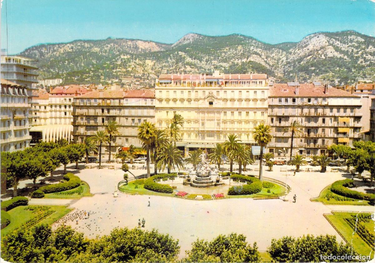 Postales: Postal de la Place de la Libert&eacute; y el monte Far&oacute;n en Toulon