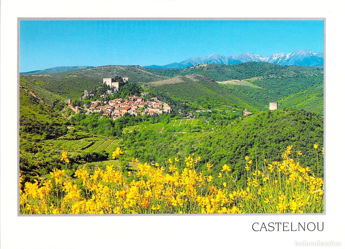 Postales: Postal de Castelnou con Paisaje y Flores en Francia