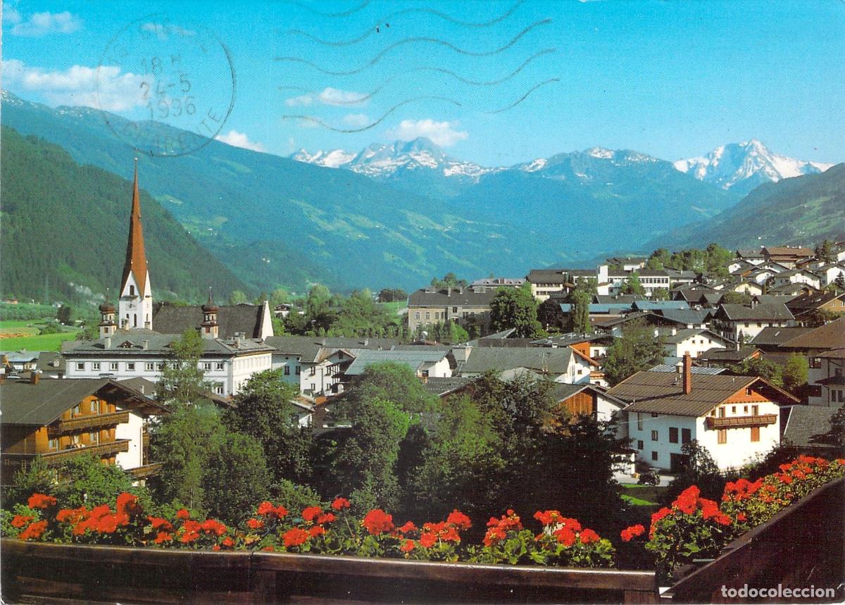 Postales: Postal de F&uuml;gen Zillertal Austria con Vista Panor&aacute;mica de los Alpes
