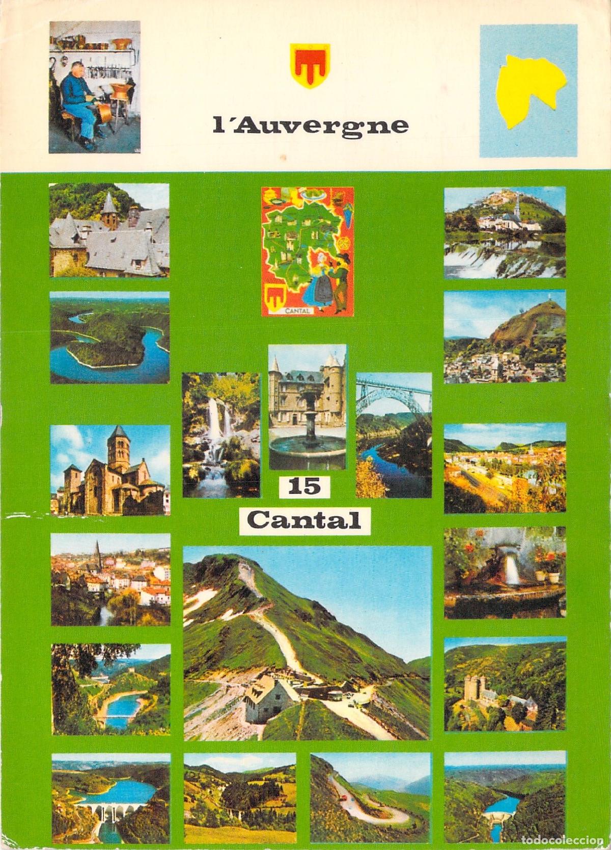 Postales: Postal de paisajes y lugares tur&iacute;sticos de Cantal Francia