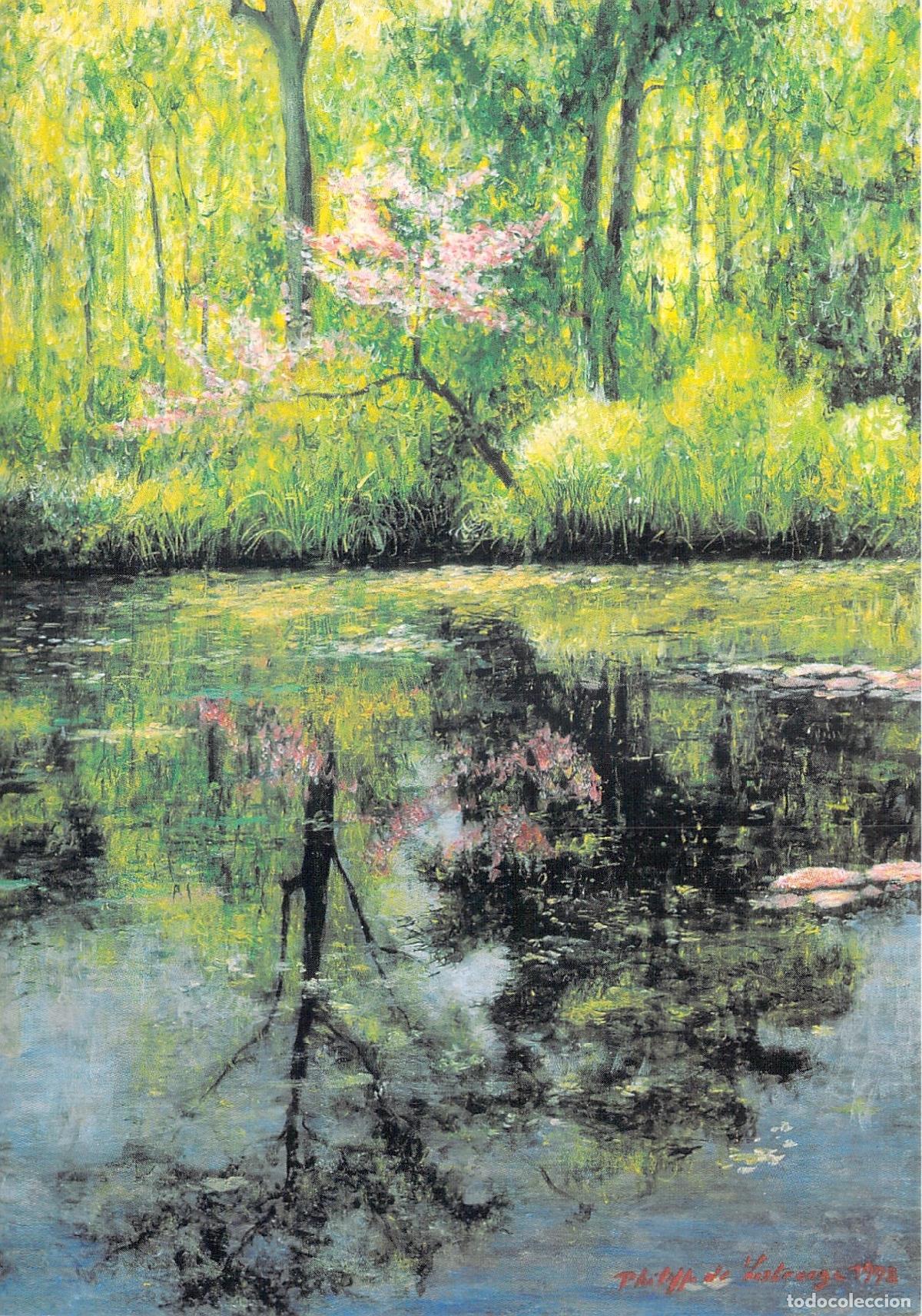 Postales: Postal de Arte: L'arbre et son image por Philippe de Lestrange