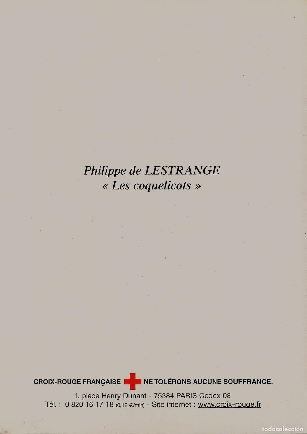 Postales: Postal con pintura de amapolas por Philippe de Lestrange - Foto 2
