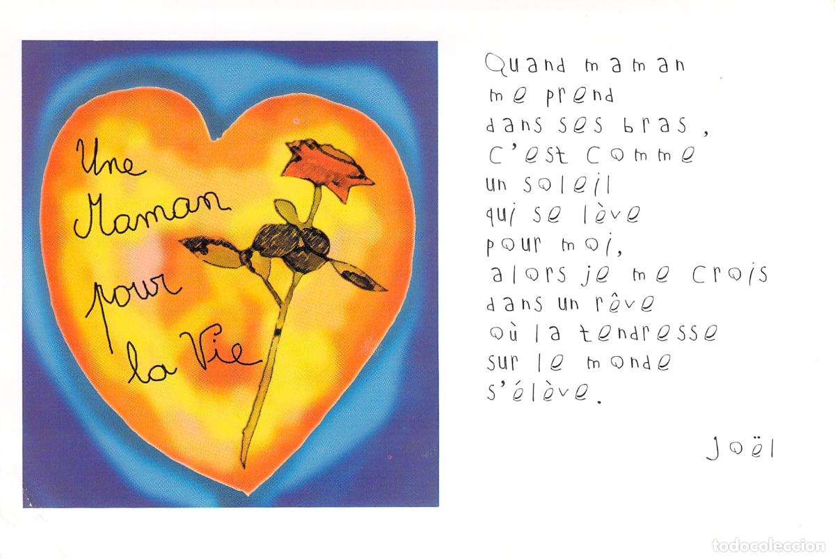 Postales: Postal de arte con mensaje de amor maternal y caridad