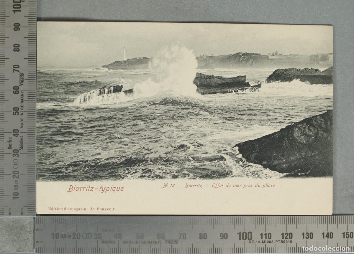 Postales: POSTAL. Biarritz - Effet de mer pres du phare
